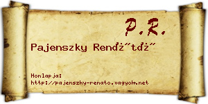 Pajenszky Renátó névjegykártya